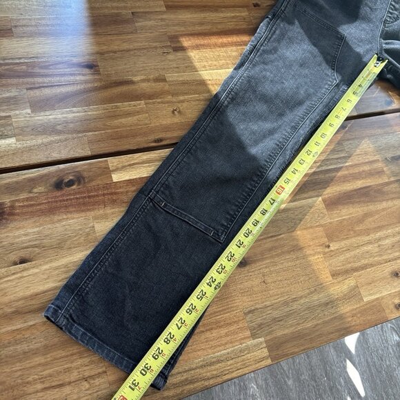 Dovetail Workwear Women's Size 4/32  Black Faded Denim Freshley Overalls Bibs - Picture 10 of 16